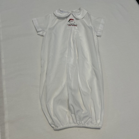 Bow Peep‎ New Born Gown Christmas Santa Smocked White B126 - Picture 11 of 11
